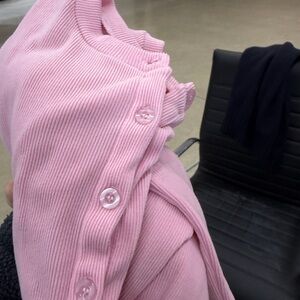 Pink Button-Up Women's Sweater
